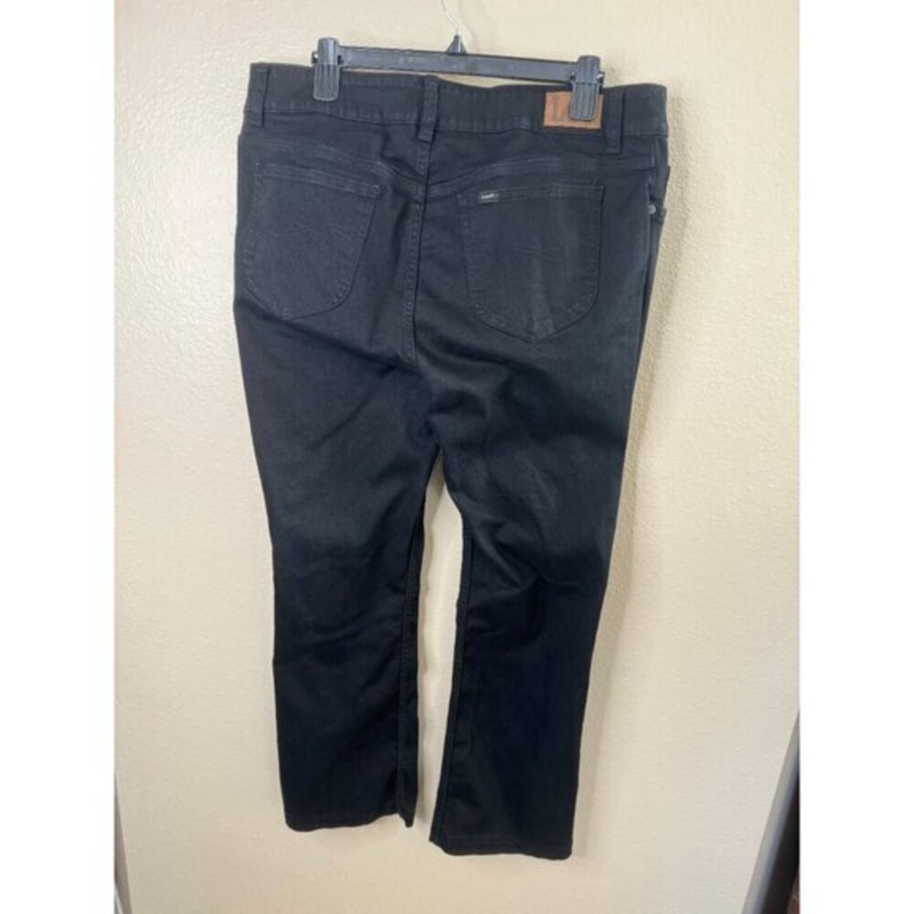 Lee Women's Jeans Bootcut Black size 18W Regular Fit Bootcut Mid Rise cotton - Picture 3 of 7